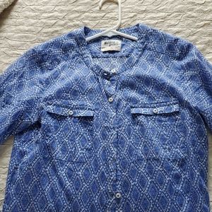 Holding Horses Tab Collar Blouse